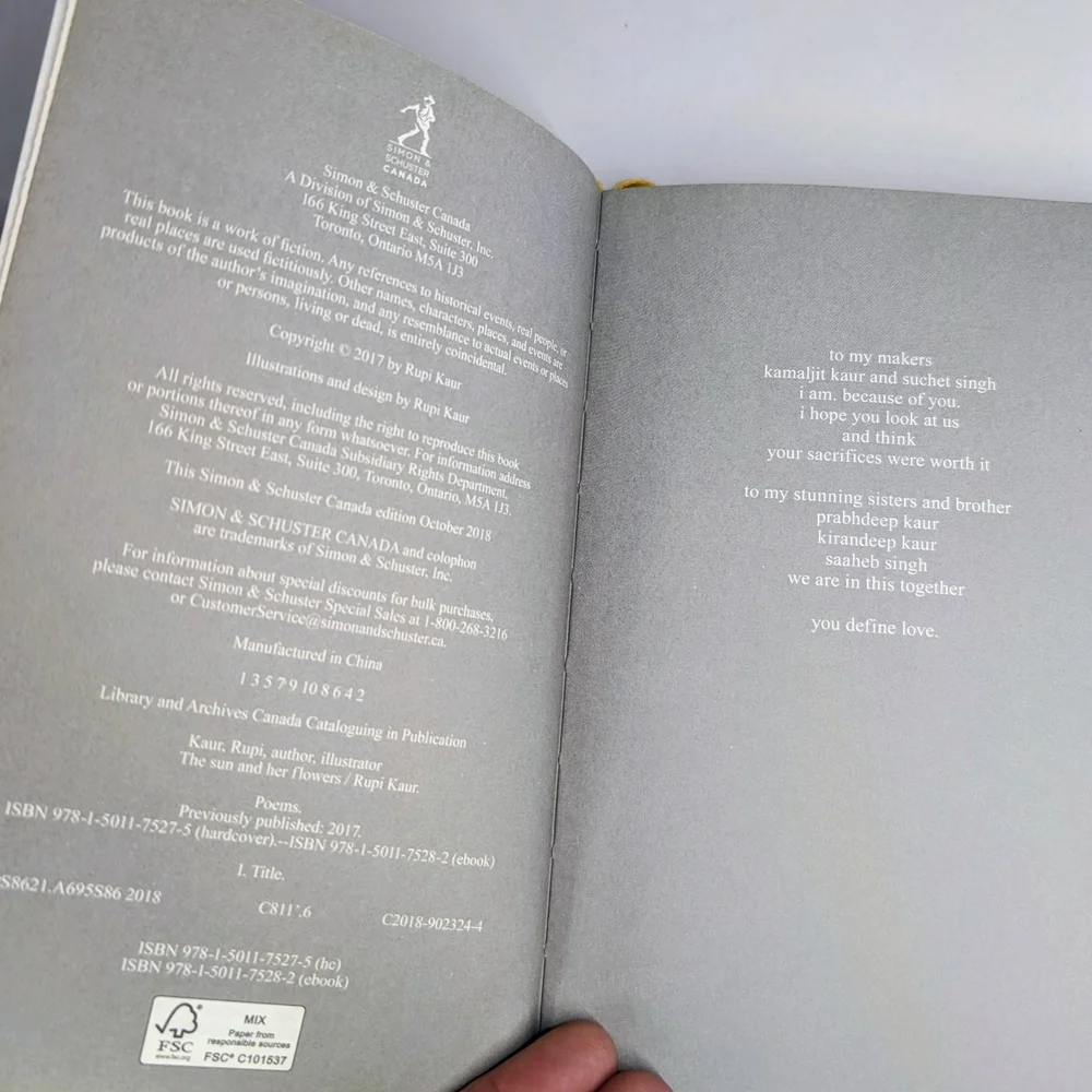 The Sun and Her Flowers Book by Rupi Kaur - Picture 4 of 4